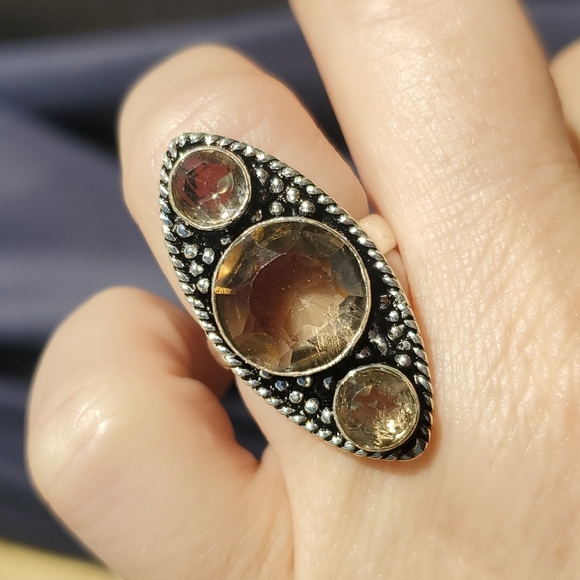 New Smoky Topaz Silver Ring. - Picture 2 of 10